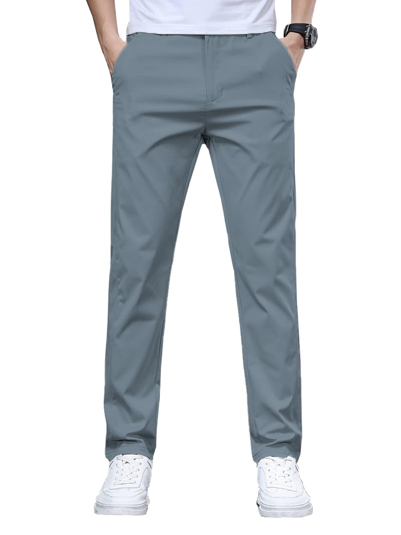 TAGDO® Mens Trendy Casual Pants||Cargo Pants for Men||Cotton Pant||Chino||Slim Fit for Men (Pant-2031-Silver-34) - Image 4