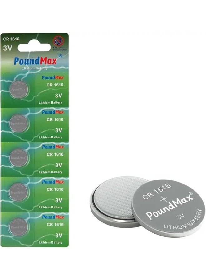 PoundMax 5 x 1616 CR1616 DL1616 3V Lithium Coin Cell Batteries - Image 3