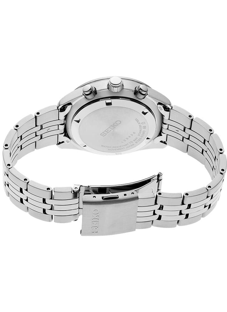 Seiko ساعة سيكو دريس كرونوغراف للرجال SSB429P1، فضي - Image 3