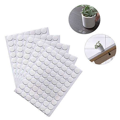 BUSOHA 350 PCS Clear Removable Sticky Adhesive Putty, Reusable Transparent Double Sided Round Nano Gel Mat for Wall, Metal, Glass, Ceramic, Wood - Image 1