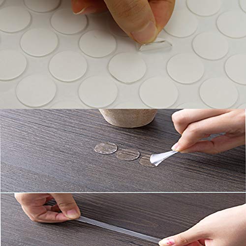BUSOHA 350 PCS Clear Removable Sticky Adhesive Putty, Reusable Transparent Double Sided Round Nano Gel Mat for Wall, Metal, Glass, Ceramic, Wood - Image 2