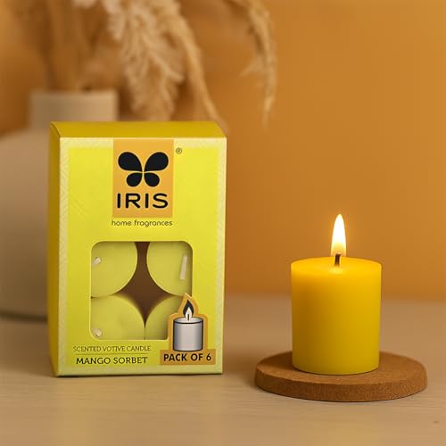 Iris Home Fragrances Scented Votive Candles Refill (Mango Sorbet) - Image 1