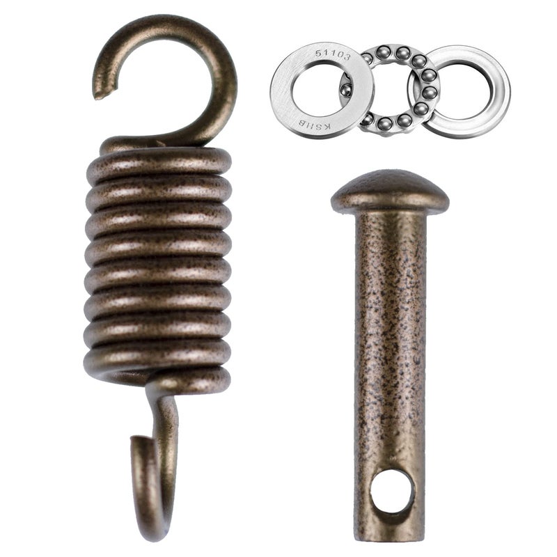 Hammock Chair Ultimate Hanging Kit Egg Hammock Chair Spring Pin Plug Hardware 500LB for Hanging Basket Chairs Hammock and Porch Swings Brown