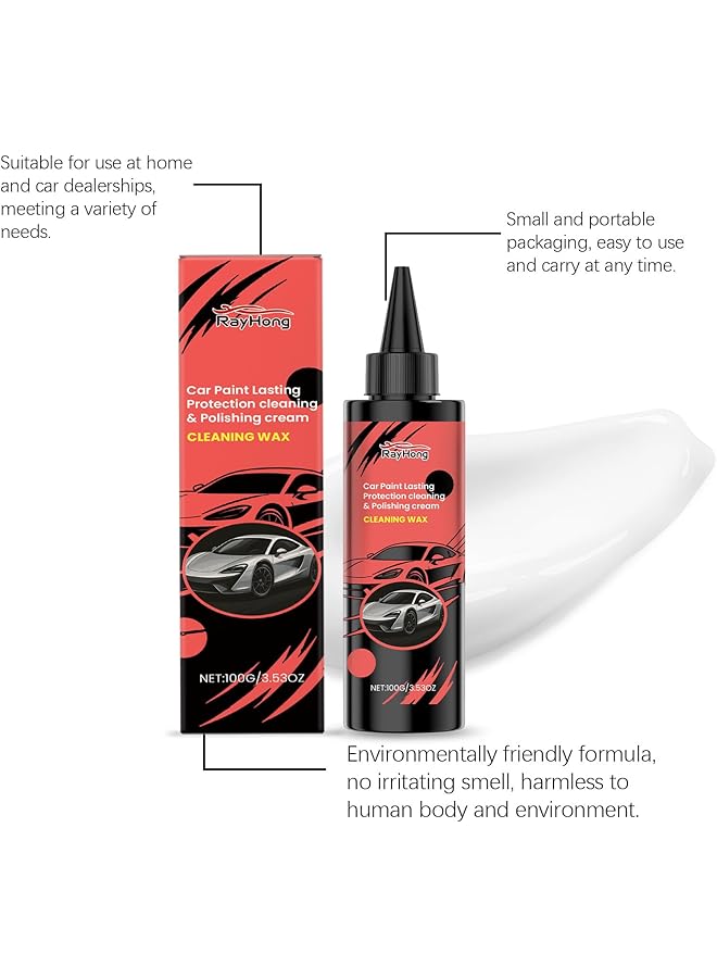 KASTWAVE Scratch Remover For Vehicles, Nano Sparkle Car Scratch Remover Paste, Quick Repairing Scratch, Car Scratch Repair Paste Polishing Wax, Suitable For Various Scratches On Cars, 100G - Image 3