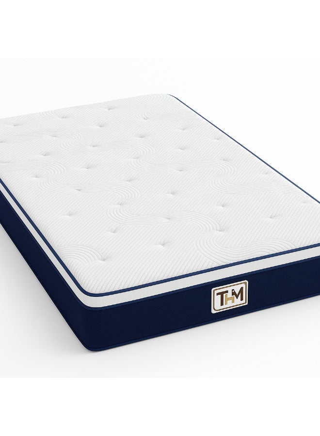 The Home Mart Home Mart 25 CM King Hybrid Mattress 180x200 cm | Medium Firm Memory Foam & Pocket Spring Mattress | Pressure Relief | Motion Isolation | Cooling Comfort | Long-Lasting Durability - Image 4
