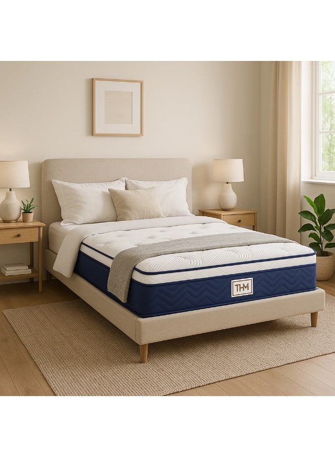 The Home Mart Home Mart 25 CM King Hybrid Mattress 180x200 cm | Medium Firm Memory Foam & Pocket Spring Mattress | Pressure Relief | Motion Isolation | Cooling Comfort | Long-Lasting Durability - Image 3