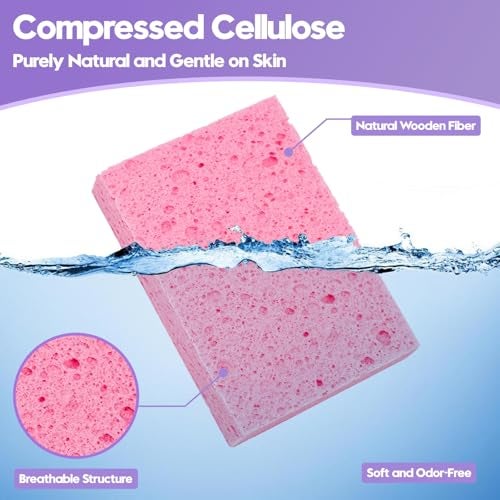 Phafaloop 18 Pack Compressed Cellulose Sponges, 6 Color Assorted Kitchen Cleaning Sponges, Natural Wood Pulp, Scratch-Free, Durable & Reusable, Multipurpose Household & Dishwasher Safe - Image 3