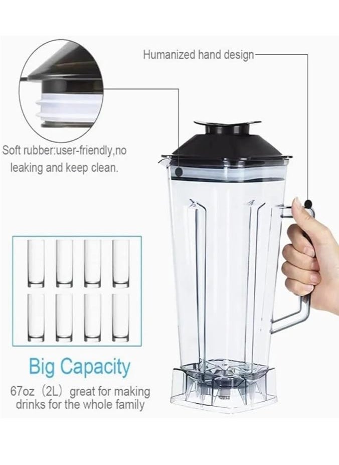 SILVER CREST - Silver Crest Blender – 1200W High-Performance Motor, 2 Jars, 8 Stainless Steel Blades, 2L Jar, Ice Crusher, Black - Image 1