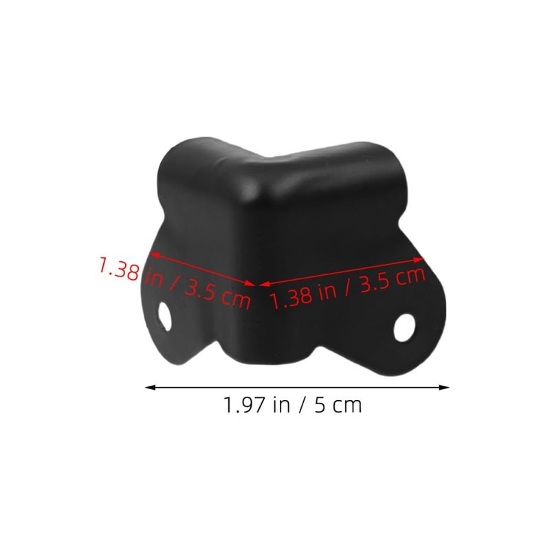 Black Iron Corner Guards 10 Pack Metal Edge Protectors For Furniture Table Audio Equipment - Image 3