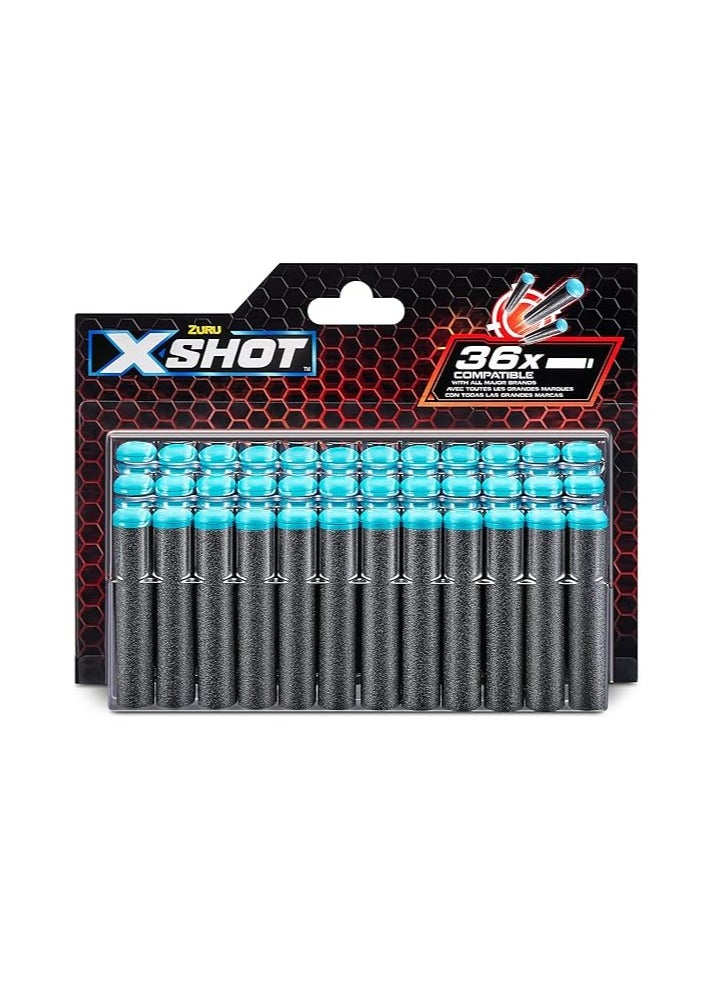 زورو إكس-شوت Zuru X-Shot Excel Air Pocket Technology 36 حزمة عبوة من السهام الرغوية متوافقة مع جميع العلامات التجارية الكبرى Blaster ، مسدسات الألعاب  - Image 2