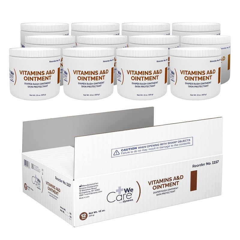 Dynarex مرهم دايناريكس فيتامين أ و د مع فيتامين أ وفيتامين د لحماية البشرة من طفح الحفاضات والانزعاج 12 15 أونصة من مرهم دايناريكس فيتامين أ و د - Image 1