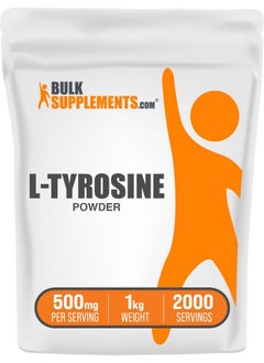 BulkSupplements BulkSupplements.com L-Tyrosine Powder -Tyrosine Supplement, Tyrosine Powder, Tyrosine 500mg - Amino Acid Supplement, Unflavored & Gluten Free - 500mg per Serving, 1kg (2.2 lbs) (Pack of 1)  - Image 1