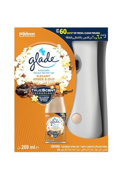 Glade Glade Automatic Spray Holder With Elegant Amber & Oud Air Freshener  - Image 1