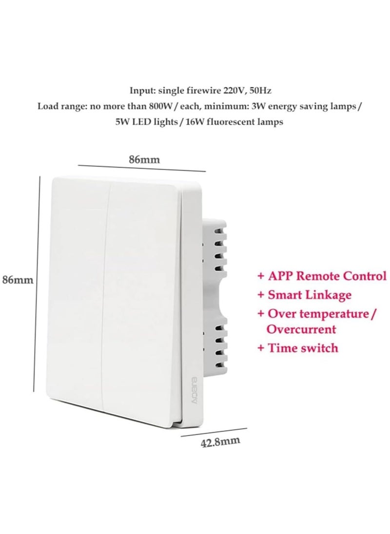 Aqara - AQARA Smart Wall Switch D1 (No Neutral, Single Rocker) - Image 1