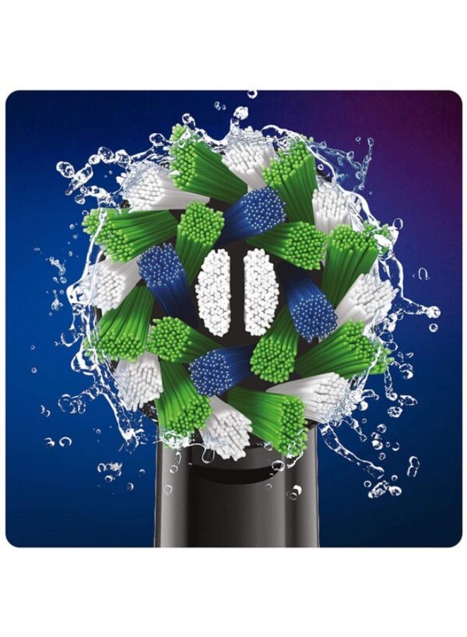 اورال رأس فرشاة أسنان بديل CrossAction 4 بتقنية CleanMaximiser - إصدار أسود - Image 2