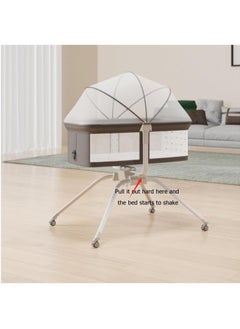 Gonice Gonice 3 in 1 Rocking Bassinet & Baby Bassinet Bedside Crib, One-Second Convert Travel Portable Bassinet Newborn Baby，Baby Cribs,Baby cradle,automatic rocking bed  - Image 5