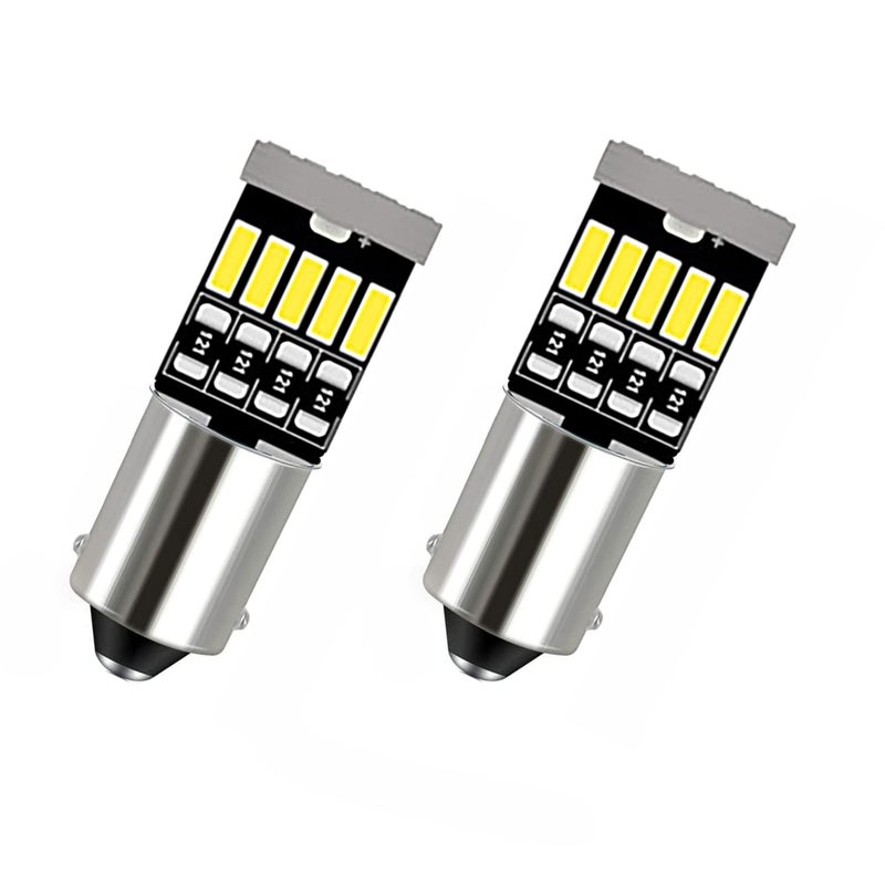 AWALITED 2pcs BA9S Led Car Bulb BA9 1895 1891 53 57 Led Car Bulb, 15SMD 4014 Chips 6000K White 47830 64111 3893 LED Car Bulb for Car Interior Dome Map License Plate Glove Box Light etc (2pcs) - Image 4