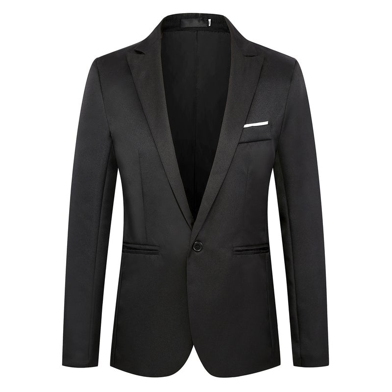 2024 Spring Autumn Trendy Mens Casual Blazer Jacket Sapphire Blue  - Image 2