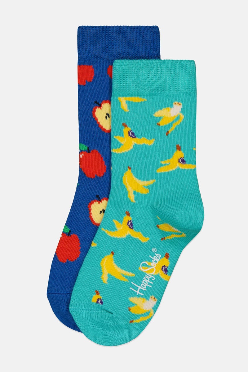 Happy Socks Toddlers Boy 2 Pairs Allover Print Socks, Multicolor - Image 1