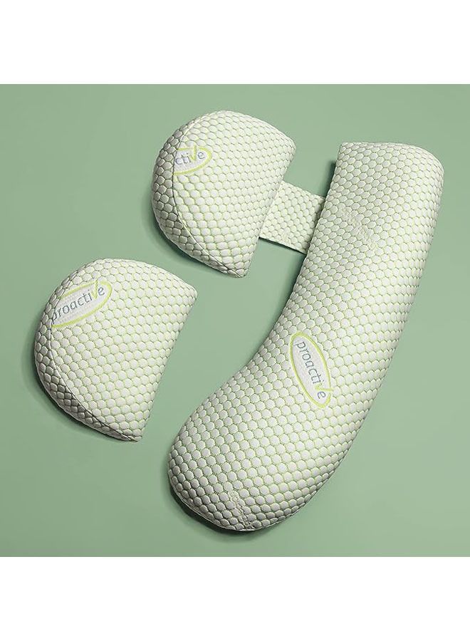 Extended Pregnancy Pillow for Sleeping, 2023 NEW Adjustable Comfort Full Body Pillow, Support Pillow for Pregnant, Maternity & Body Pillow, Nursing Pillow, Removable, Washable Cover (Green)  - Image 1