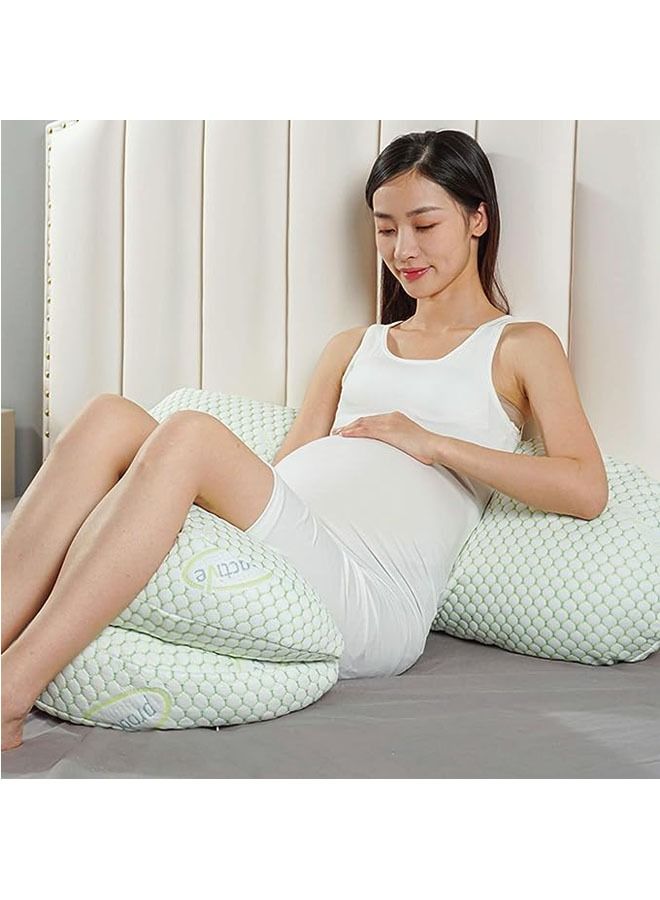 Extended Pregnancy Pillow for Sleeping, 2023 NEW Adjustable Comfort Full Body Pillow, Support Pillow for Pregnant, Maternity & Body Pillow, Nursing Pillow, Removable, Washable Cover (Green)  - Image 3
