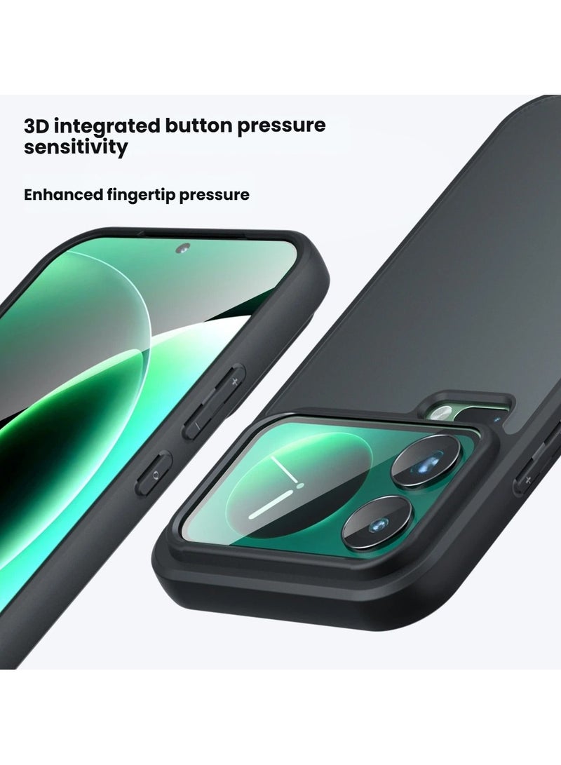 عام لـ Xiaomi 17 Pro غطاء هاتف مريح للبشرة بلمسة نهائية ساتانية ومزود بوسادة هوائية ومقاوم للسقوط وبصمات الأصابع ومتوافق مع Mi Share Back Screen - Image 2