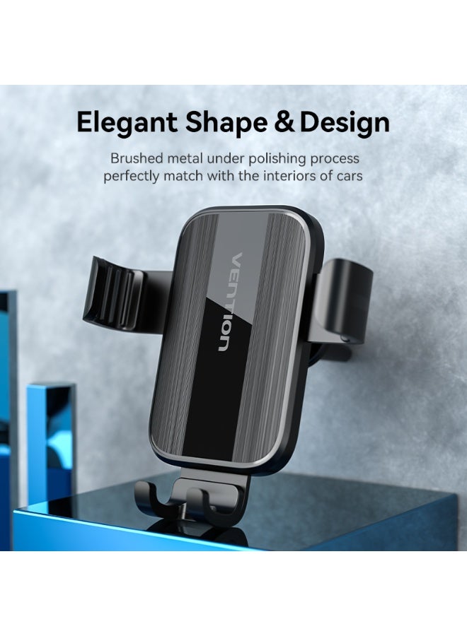 فينشن حامل هاتف للسيارة VENTION ذو المشبك التلقائي مع مشبك منقار البطة، أسود مربع الشكل، طراز أنيق رقم KCTB0 - Image 3