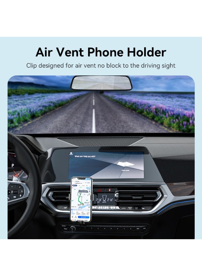 فينشن حامل هاتف للسيارة VENTION ذو المشبك التلقائي مع مشبك منقار البطة، أسود مربع الشكل، طراز أنيق رقم KCTB0 - Image 4