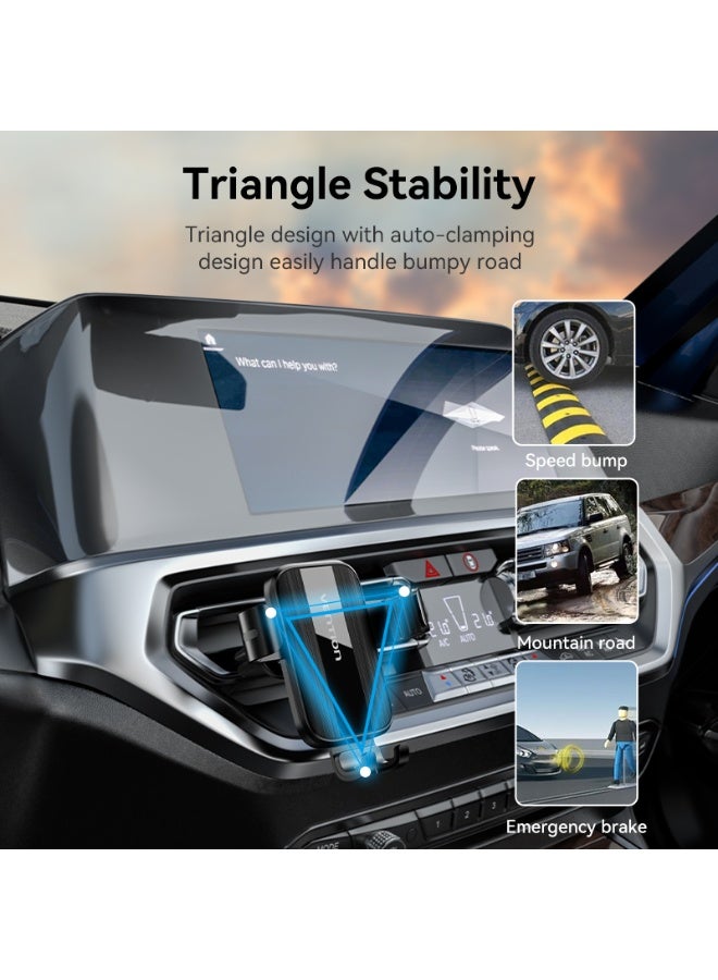 فينشن حامل هاتف للسيارة VENTION ذو المشبك التلقائي مع مشبك منقار البطة، أسود مربع الشكل، طراز أنيق رقم KCTB0 - Image 5