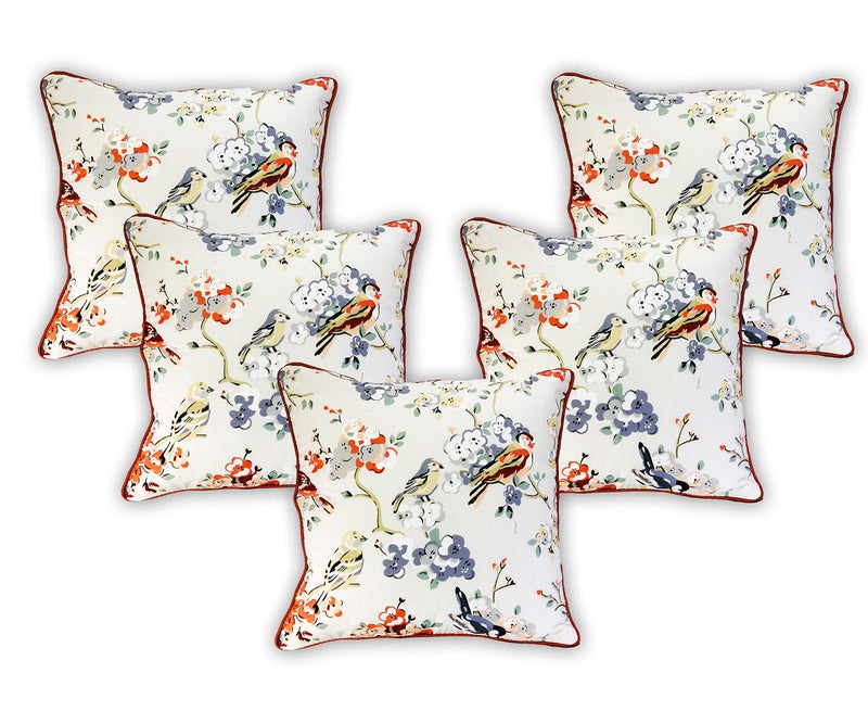 IM FAB Cotton Printed Cushion Cover/Pillow Cover. (16x16 Inches, Rust) - Image 2