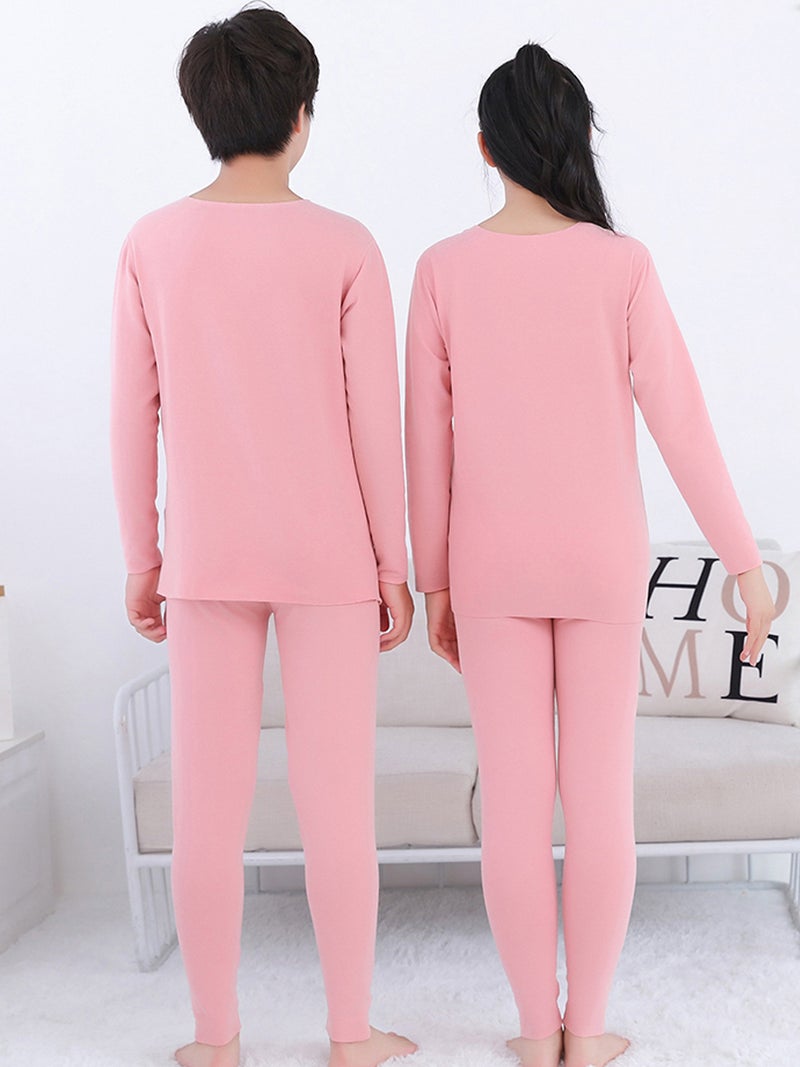 Children'S Thermal Underwear Suit Boys' Ab Face Seamless Bottoming Shirt Teenagers Mid-Collar Autumn Clothes Autumn Trousers Girls' Pajamas - Image 5