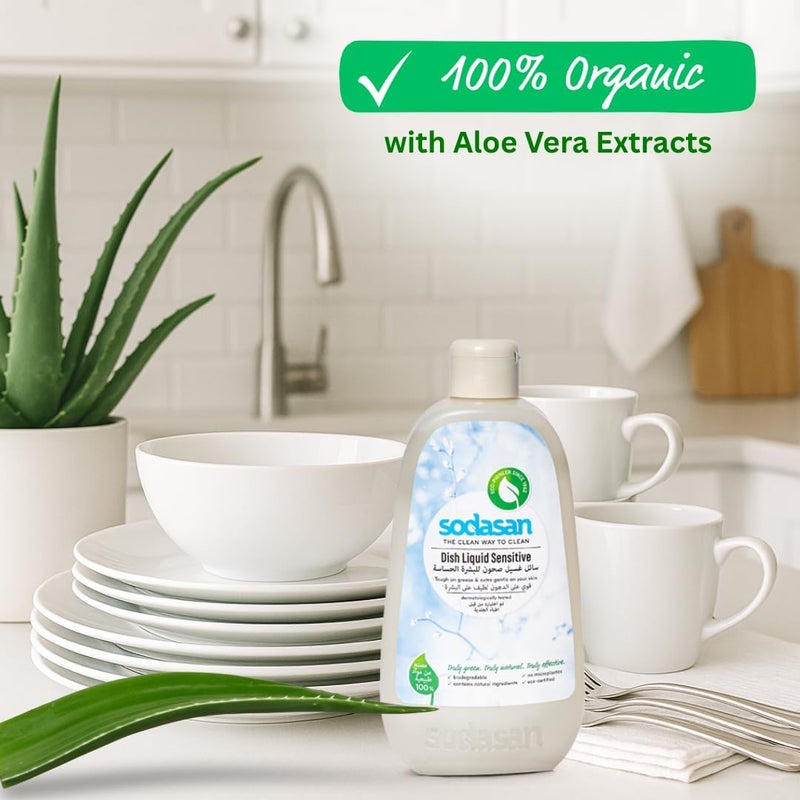 sodasan 100% Natural Dish Liquid Sensitive 500ml - Image 5