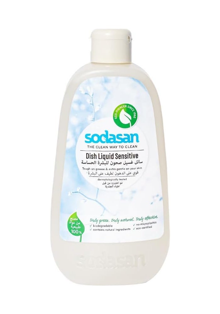 sodasan 100% Natural Dish Liquid Sensitive 500ml - Image 1