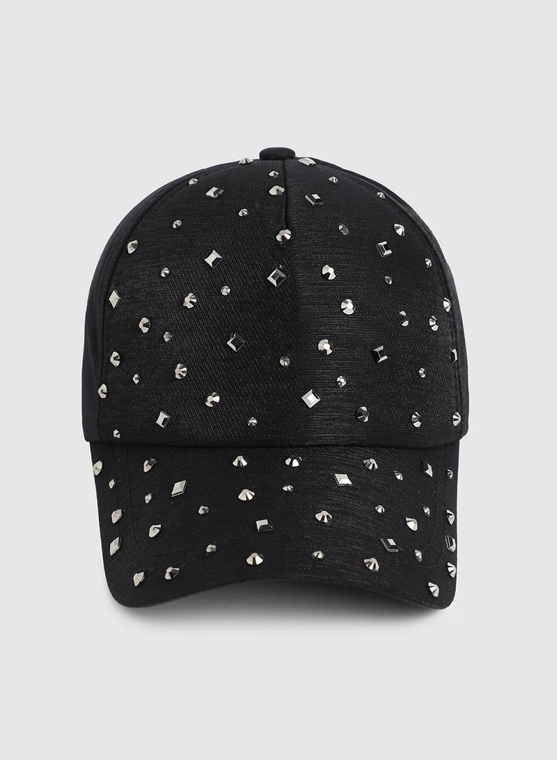 صوص هاوت كاب بيسبول ماكسي مرصع - أسود