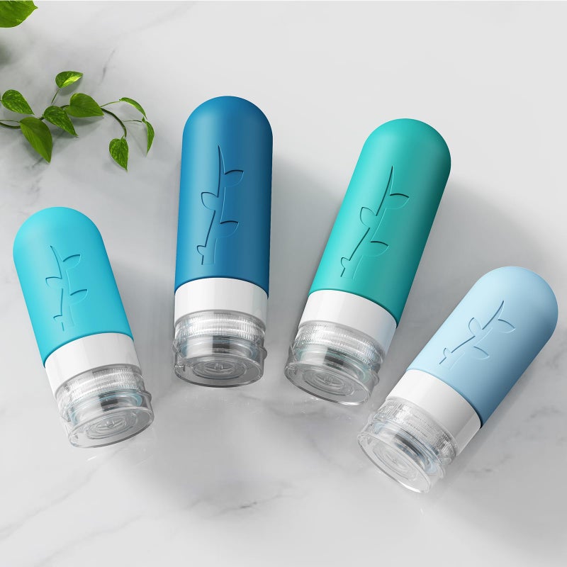 Tocelffe 18 Pack Travel Bottles for Toiletries - TSA Approved Silicone Containers, Leak Proof Refillable Liquids Shampoo & Conditioner Essentials - Image 4