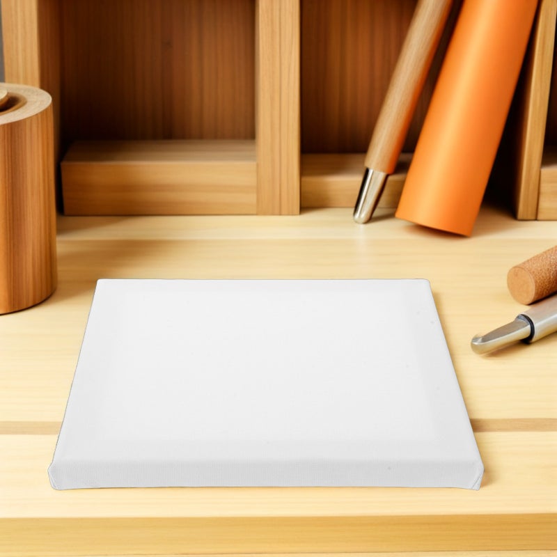 10pcs Stretched Canvases for Painting - 8x8 - Thick Wood Frame Blank Canvas - Art Cotton Painting Frame for Beginners Artists Oil/ Pouring - Image 2