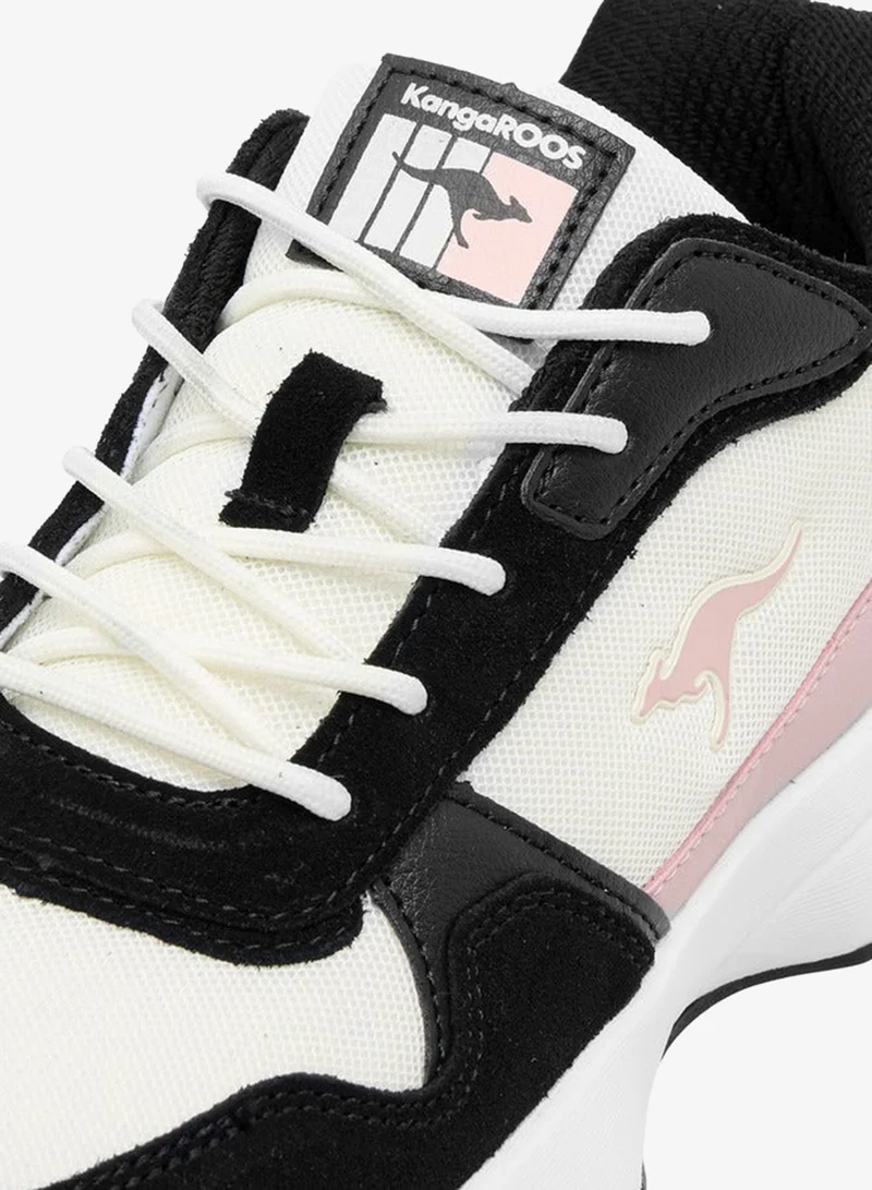 kangaROOS BLACK Women's Panelled Lace-Up Sports Shoes for Women | Best Price UAE