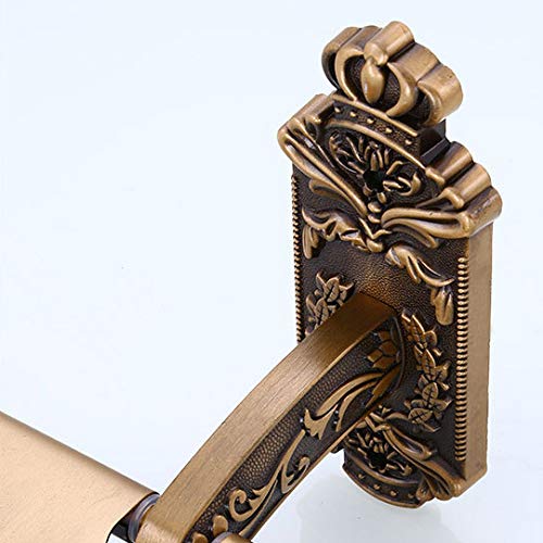 Plantex Antique Aluminum Toilet Paper Holder/Tissue Paper Roll Holder/Toilet Paper Holder Roll Holder for Bathroom Accessories (Brass-Antique) - Image 4