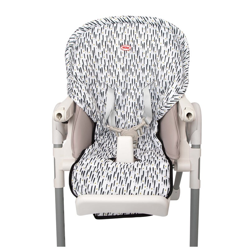 Nuby Baby High Chair Cover Protects from Spills and Crumbs Water Resistant for Easy Cleanup Brush Strokes Print - Image 2