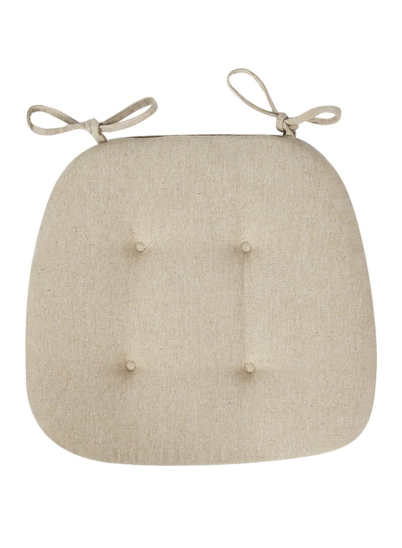 وسادة مقعد على الطراز الياباني، وسادة كرسي من القماش قابلة للتنفس، وسادة كرسي للطلاب، طاولة طعام وكرسي مكتب (البيج) - Image 1