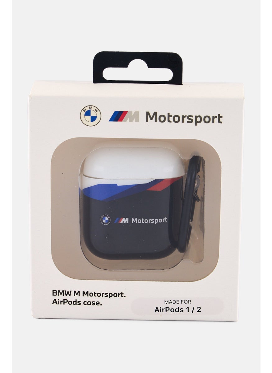 BMW Motorsport - Bmw Logo Airpods 1/2 Case With Keychain Metal Carabiner, Black - Image 1