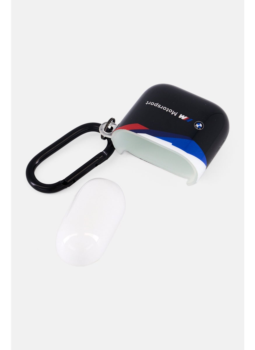 BMW Motorsport - Bmw Logo Airpods 1/2 Case With Keychain Metal Carabiner, Black - Image 1