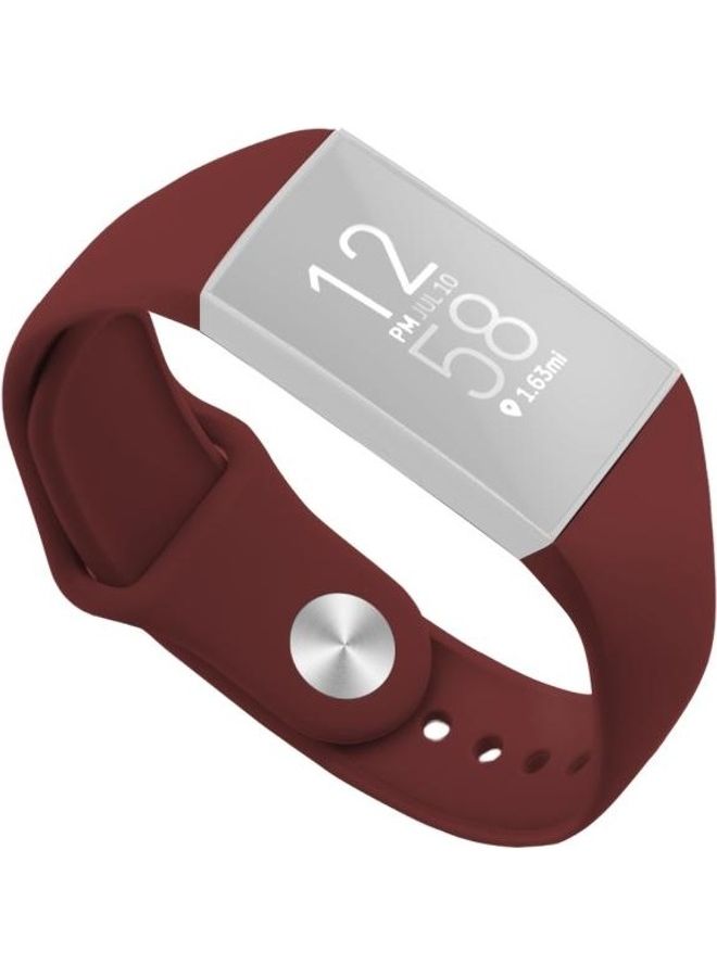 NIBEMINENT Silicone Strap Band For Fitbit Charge 3 Red Wine - Image 1