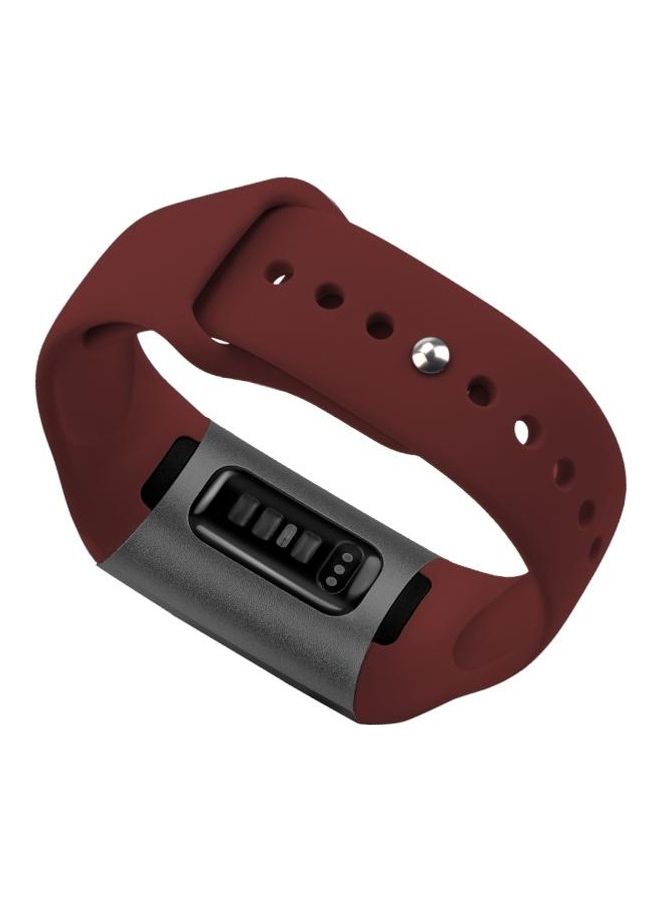 NIBEMINENT Silicone Strap Band For Fitbit Charge 3 Red Wine - Image 3