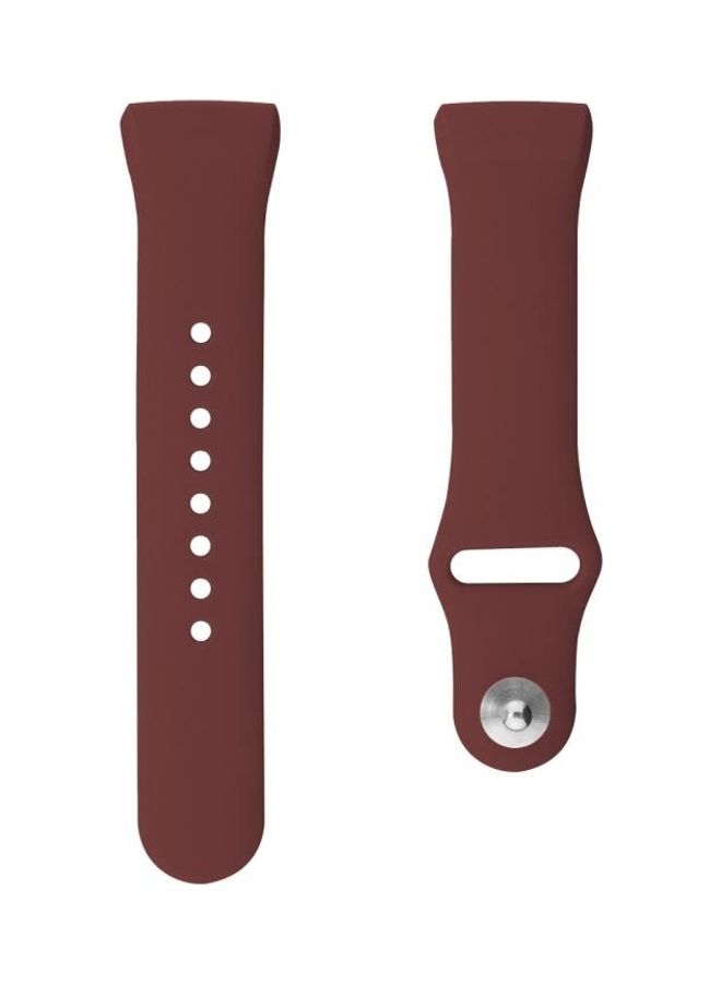 NIBEMINENT Silicone Strap Band For Fitbit Charge 3 Red Wine - Image 2