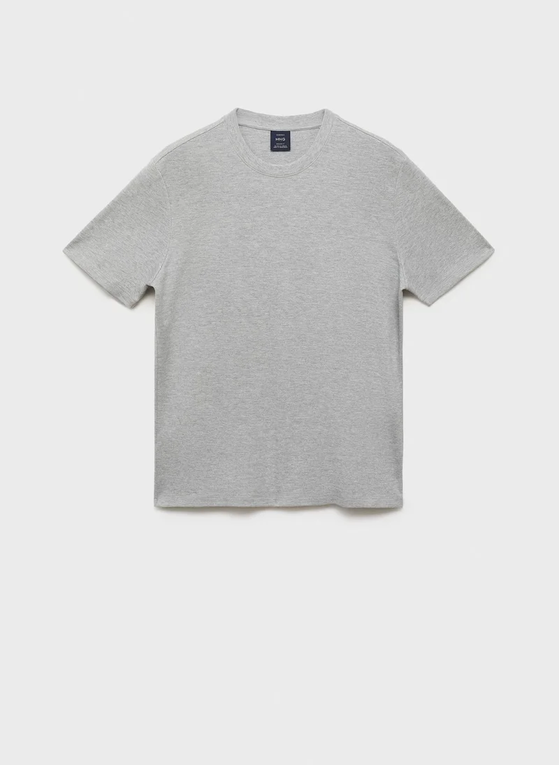 Mango Man  Casual Crew Neck T-Shirt for Men | Best Price UAE