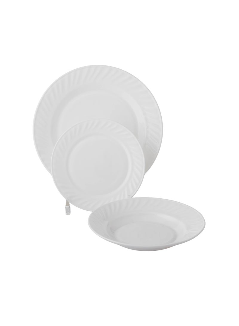 Dania Arcopal White Dinner Set, 18 Pieces, Serves 6 People - Image 2