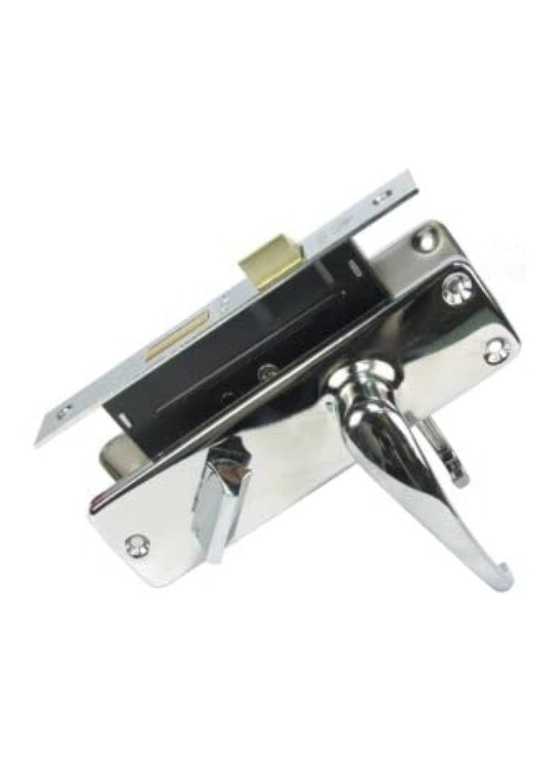 KNP KNP Stainless Steel Door Handle Set with Lock Body (Chrome Plated) is a high-quality, durable, and stylish solution for residential and commercial doors. 