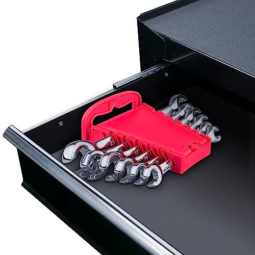 EFFICERE 6-Piece Double-End Metric Flare Nut Wrench Set with Rack, Size 9, 10, 11, 12, 13, 14, 15, 16, 17, 18, 19, 21mm | Cr-V Steel, 6-Point Head, Best Line Wrench for Fuel, Brake, Air Conditioning - Image 5