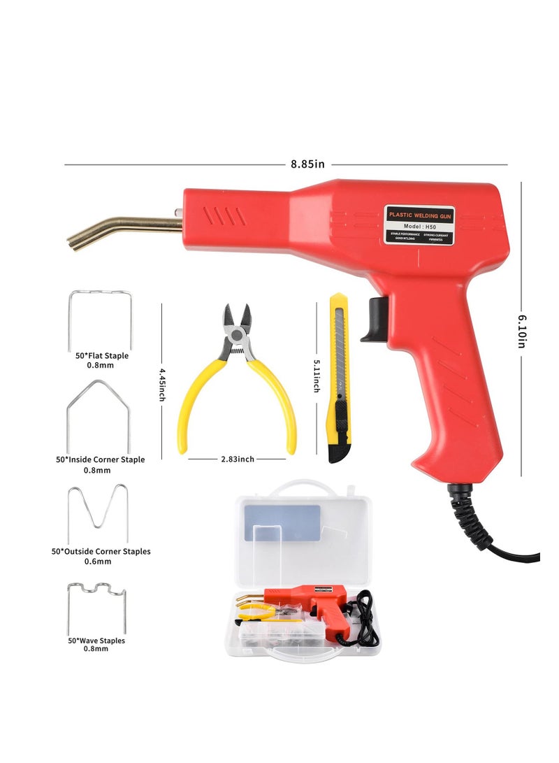 SYOSI Hot Stapler Plastic Welder Repair Kit Multiple Types Staples Suitable for Various Welding Environment with 400 Staples - Image 2